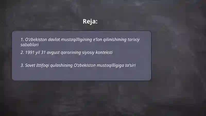 Oʻzbekiston davlat mustaqilligining eʼlon qilinishi 2