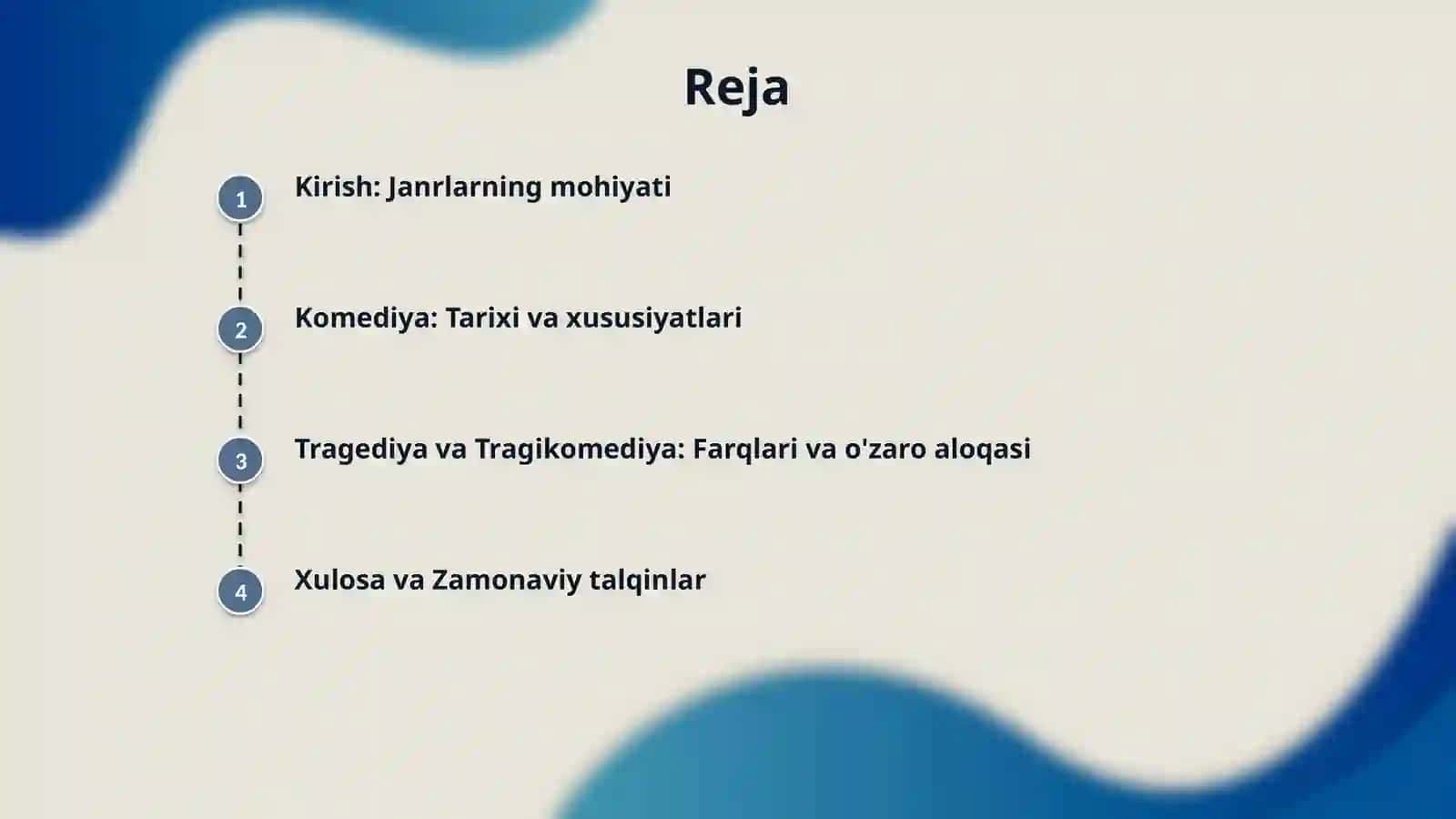 Komediya, tragediya va tragikomediya haqida tushuncha 2