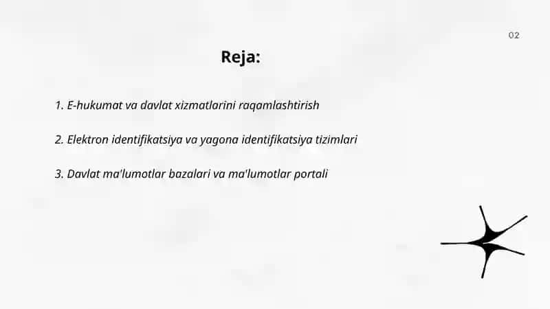 Elektron hukumat va davlat xizmatlarini raqamlashtirish 2