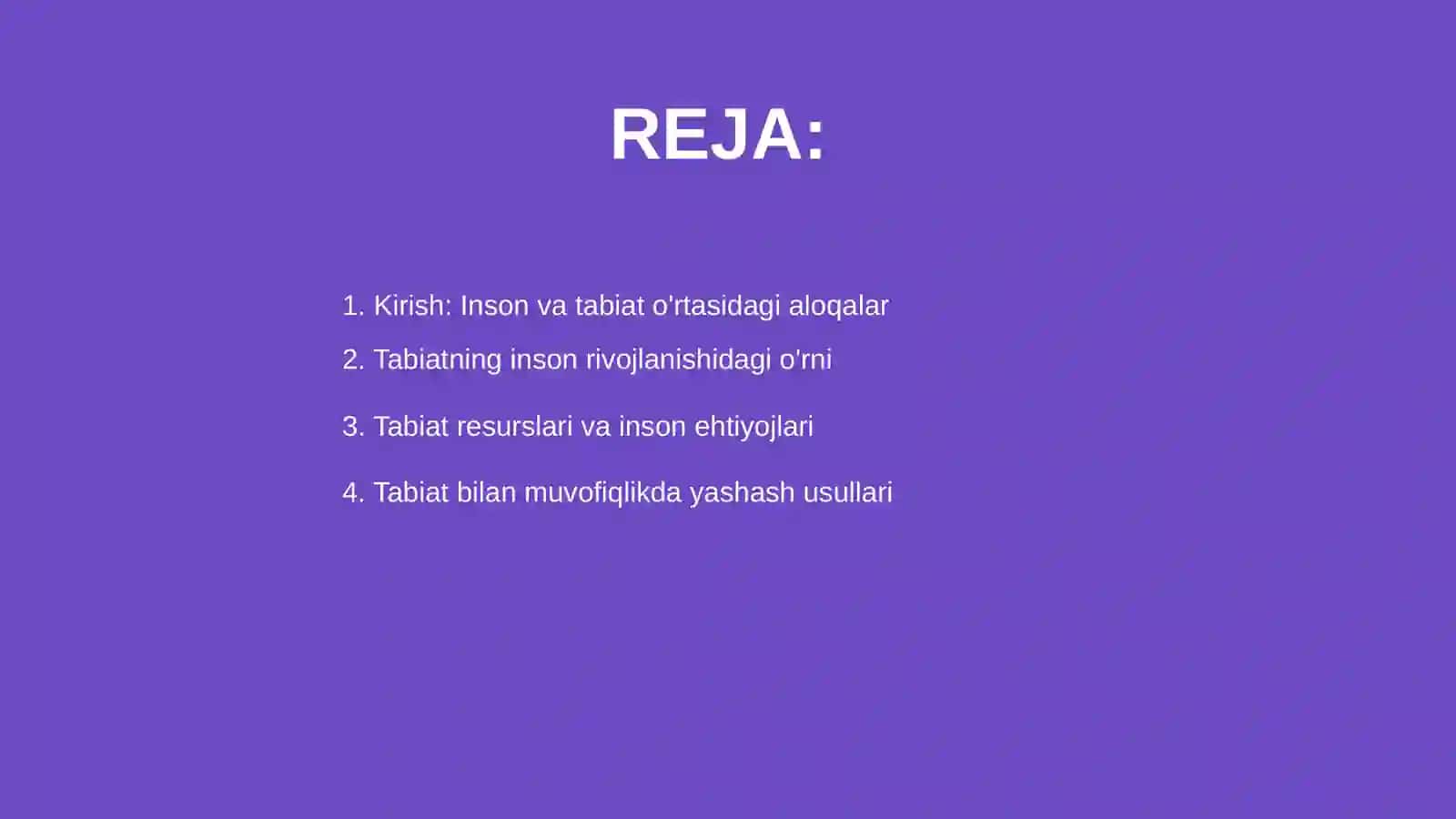 Inson rivojlanishida tabiatni roʻli haqidagi masalalarni yoritish 2