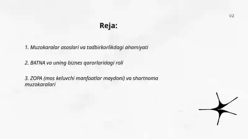 Samarali muzokara strategiyalari va ularning tadbirkorlikdagi o'rni 2