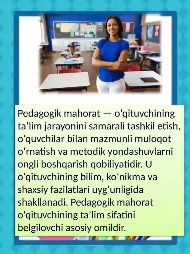 Pedagogik mahora fanni asosiy vazifalari va tarkibiy qismlari 2