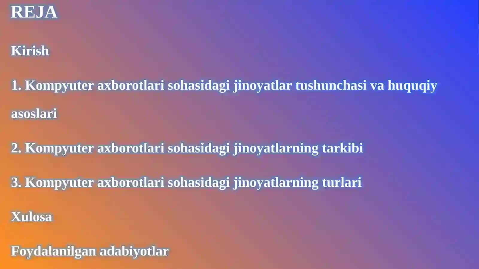 Kompyuter axborotlari sohasidagi jinoyatlar huquqiy tahlili 2