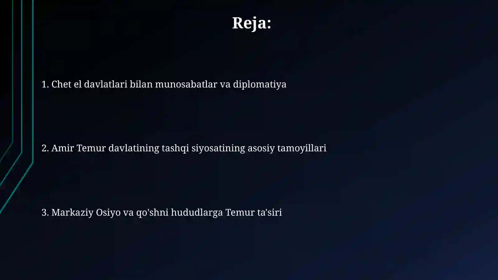 Amir Temurningtashqisiyosati 2