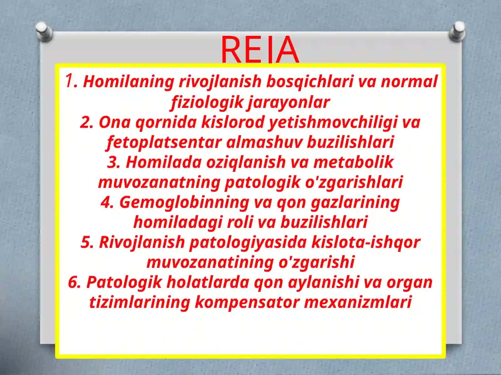 Ona qornida rivojlanish patologiyasi mavzusi 2