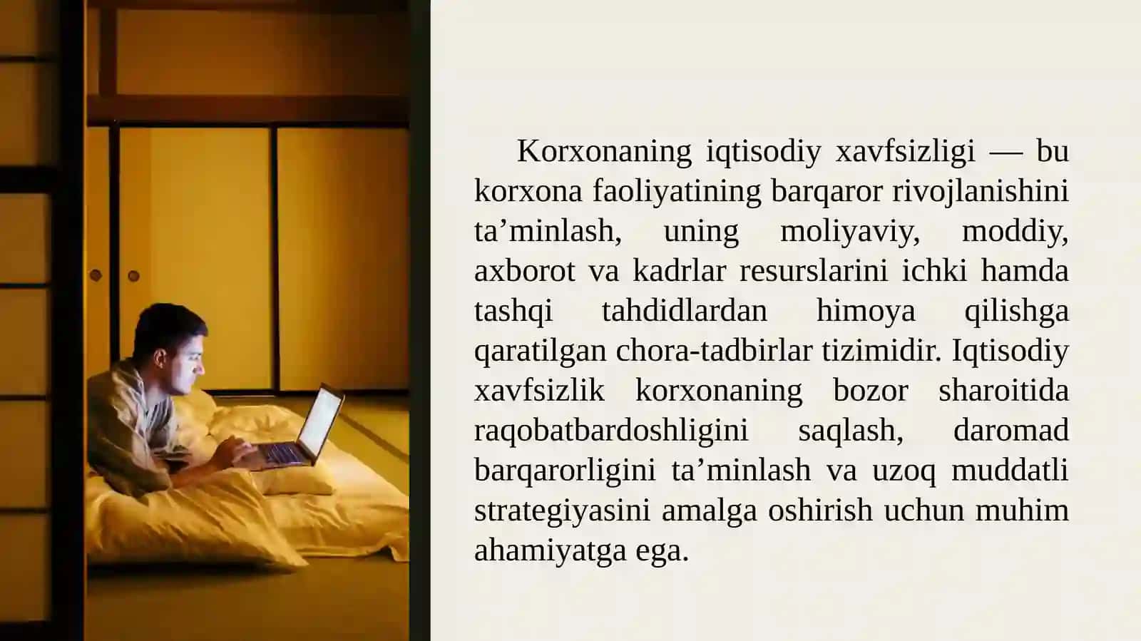 Korxonaning iqtisodiy xavfsizligi 2