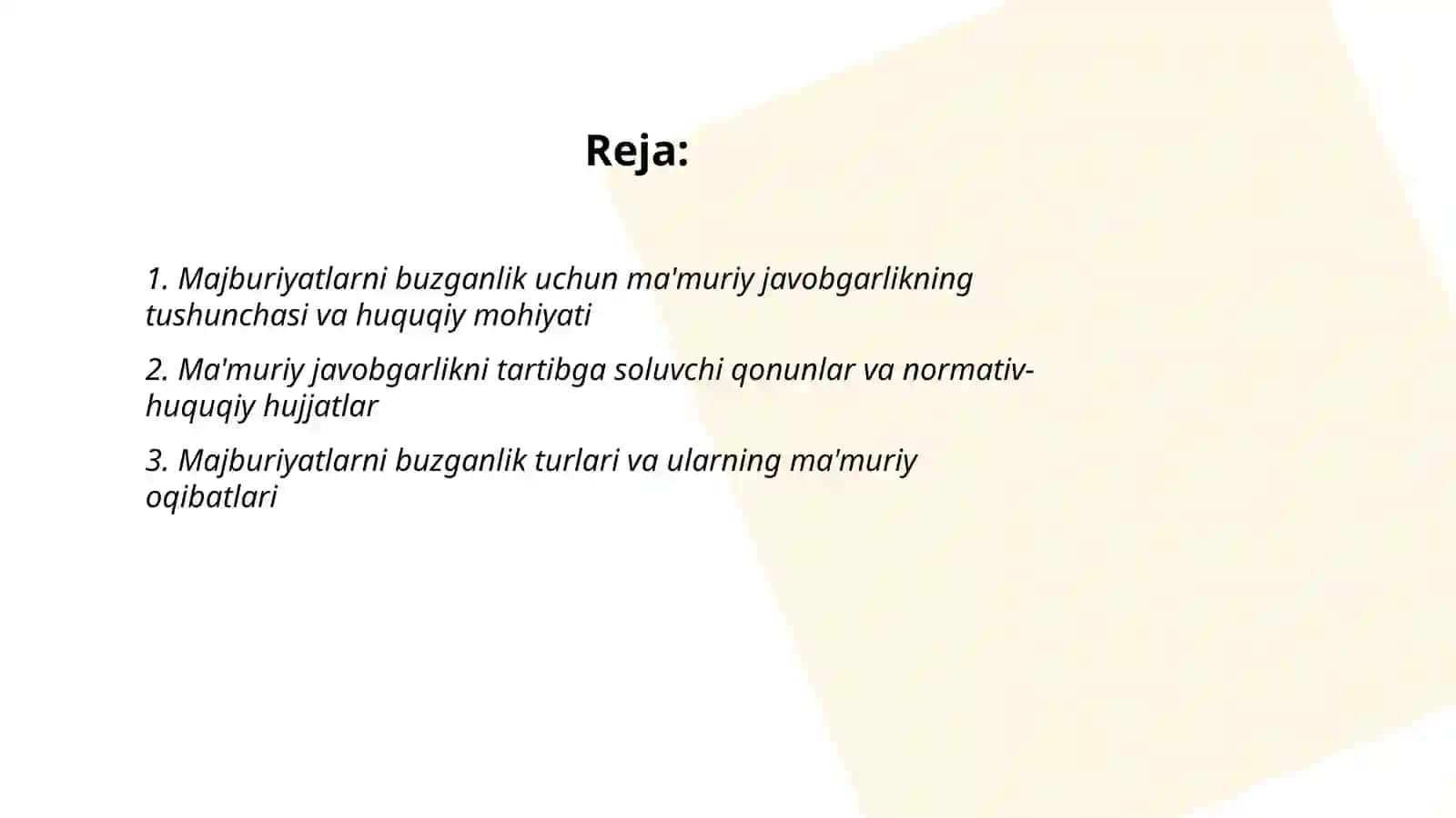 Majburiyatlarni buzganlik uchun ma'muriy javobgarlik 2
