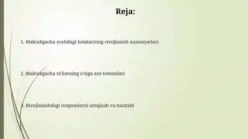 Maktabgacha yoshdagi bolalarning rivojlanishi 2