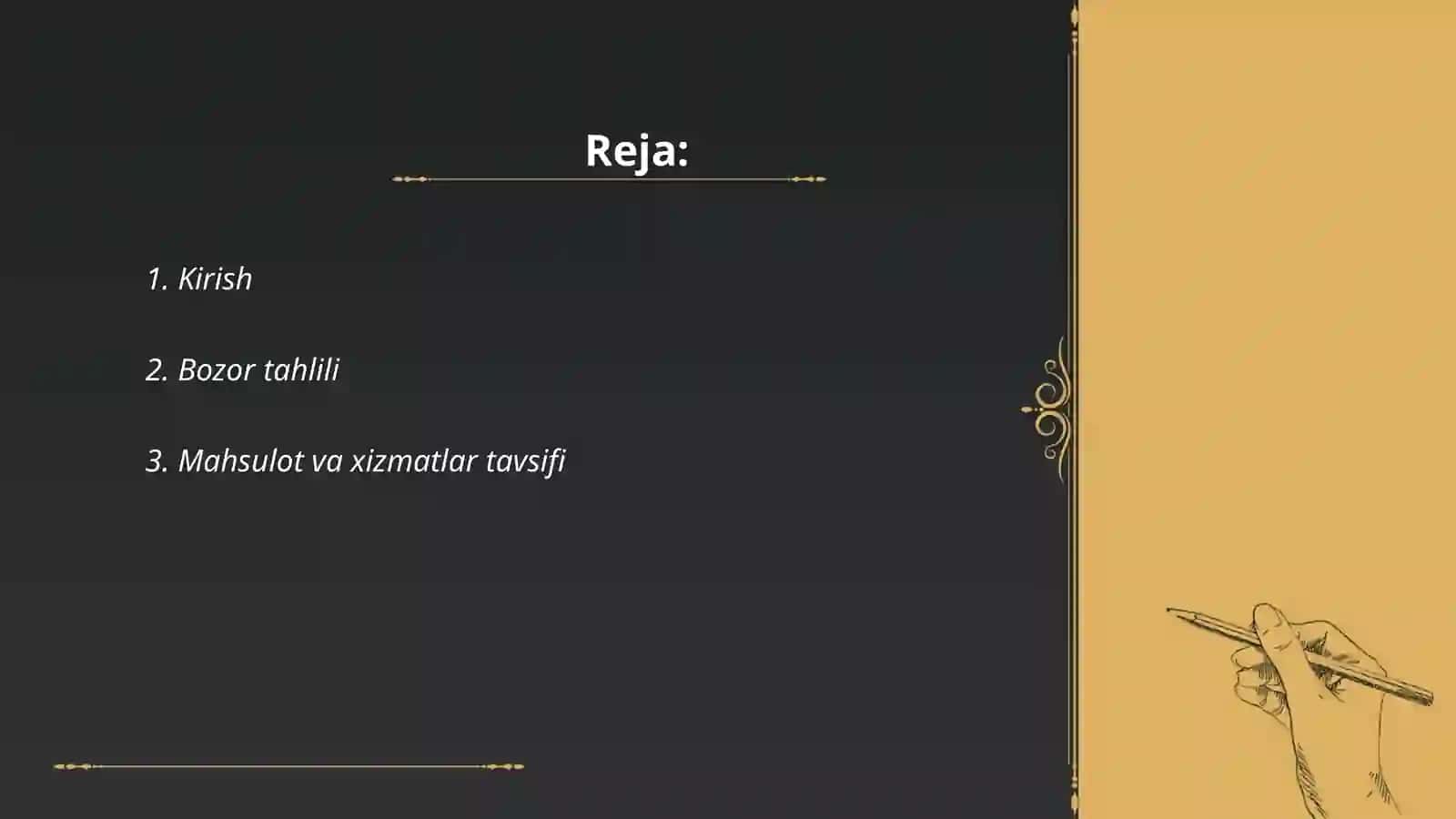Fermer xoʻjaligining biznes rejasi 2