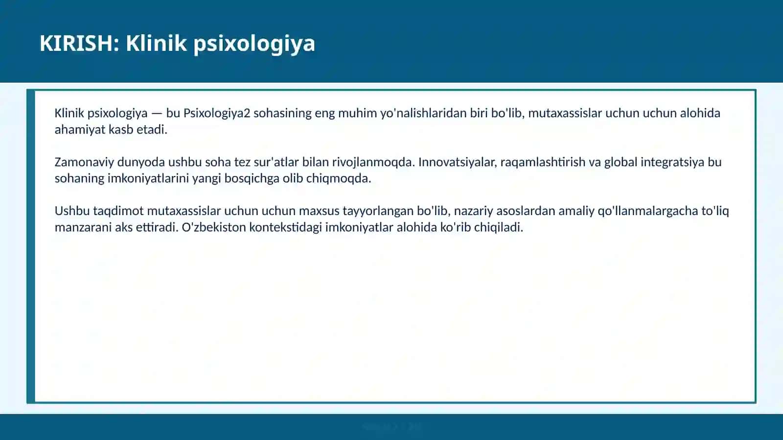 KLINIK PSIXOLOGIYA 2