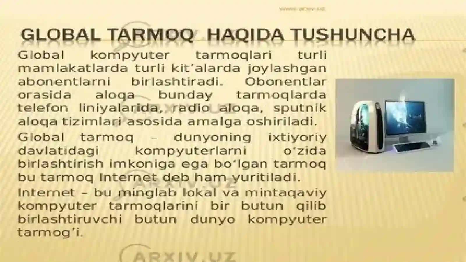 Global kompyuter tarmoqlari 2