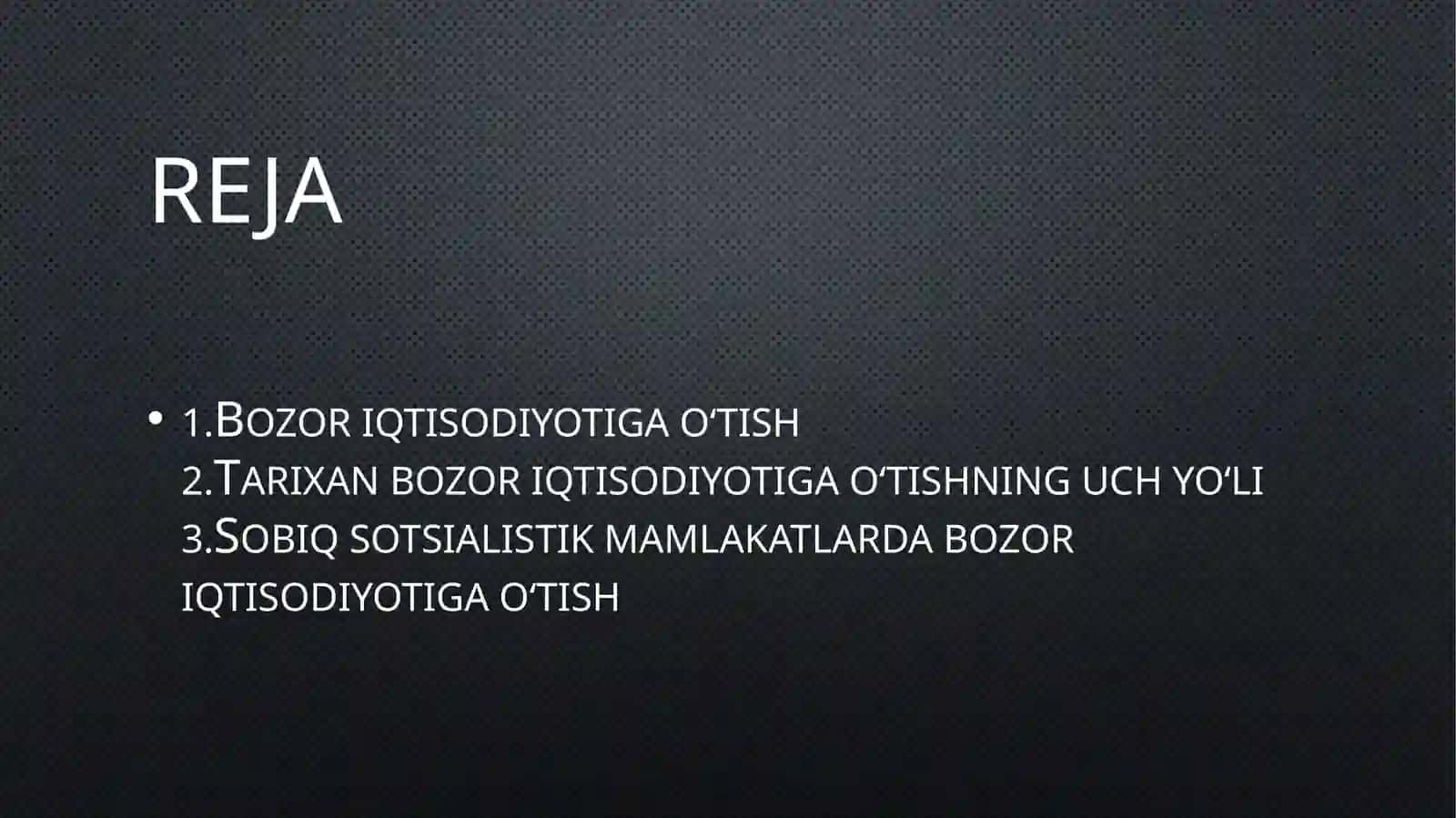 Oʻzbekistonning bozor iqtisodiyotiga oʻtish xususiyatlari 2