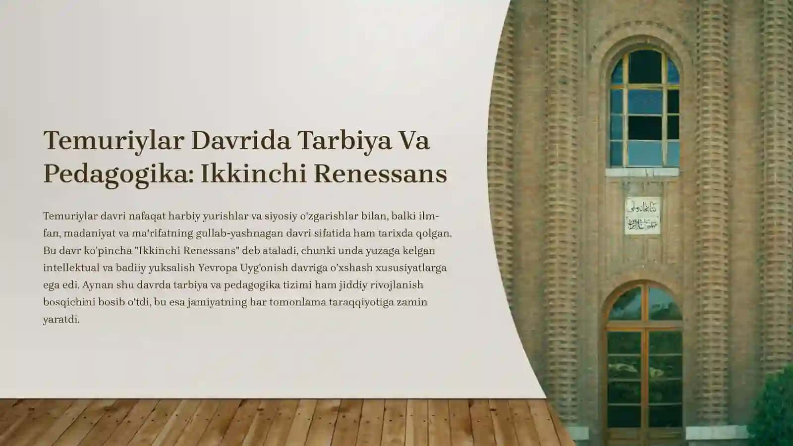 TemuriylardavridaIIRenessans:ta’lim-tarbiyavapedagogikag‘oyalaritaraqqiyoti 2