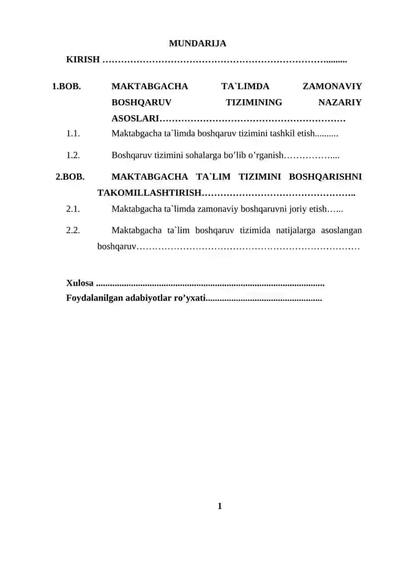 MAKTABGACHA TA`LIMDA ZAMONAVIY BOSHQARUV TIZIMINI JORIY ETISH 2