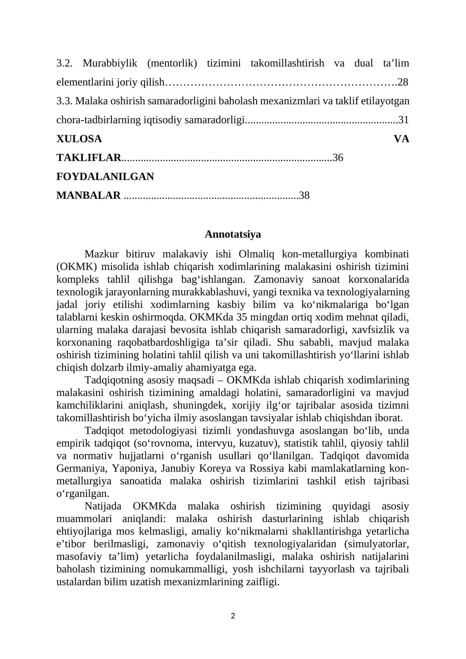 BMI. Hayot faoliyati xavfsizligi fanidan 2
