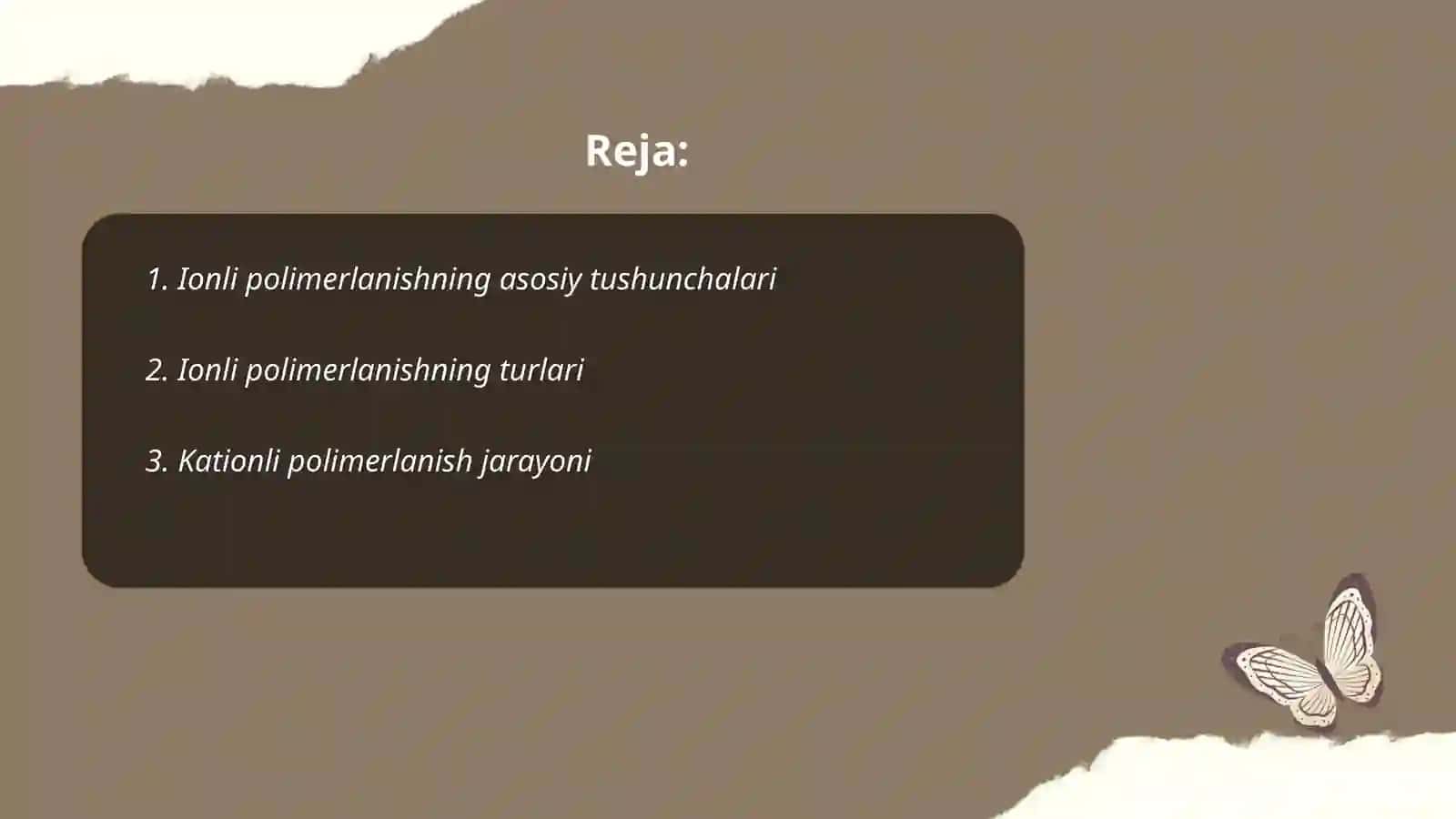 Ionli polimerlanish 2