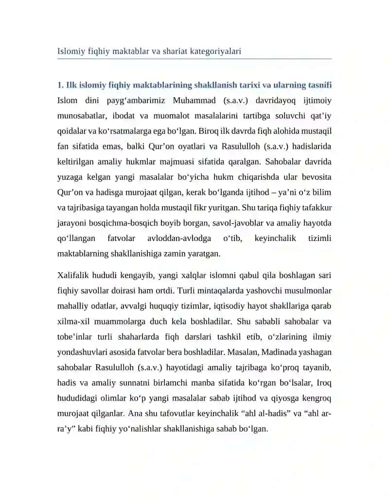 Islom Fiqh Maktablari 2