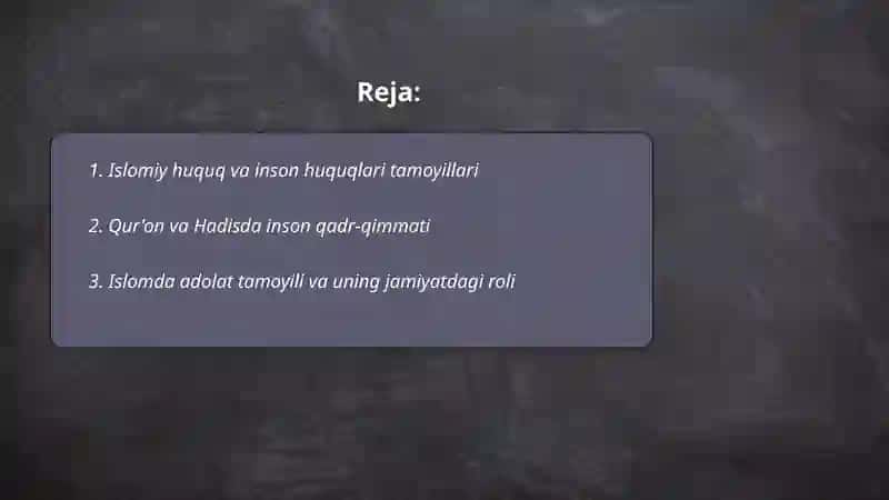 Islomda inson huquqlari himoyasi Ijtimoiy tenglik adolat va tolerantlik 2