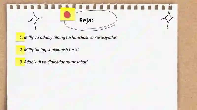 Milliy va adabiy til 2