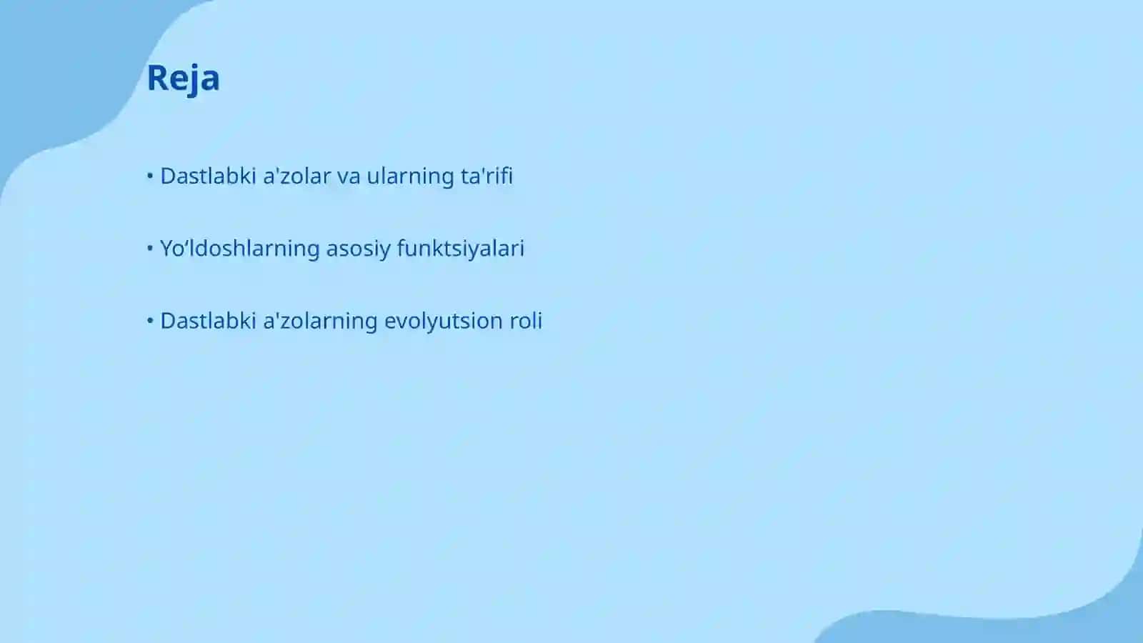 Yoʻldosh rivojlanishida dastlabki a'zolarning roʻli 2
