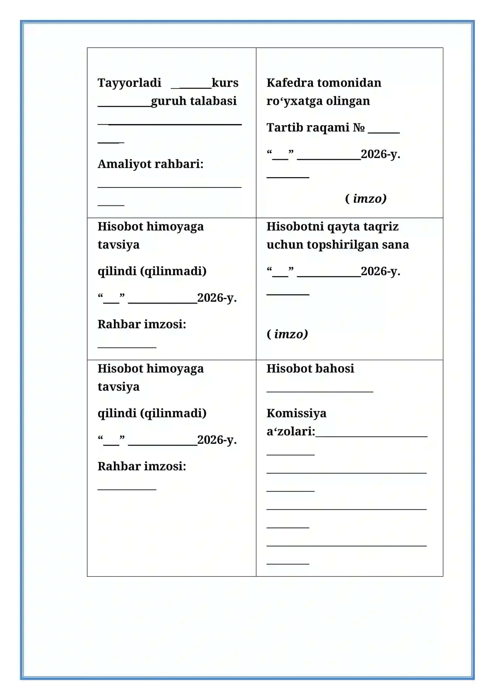 Abgrobok hamda ATB "Agrobank" DENOV   MALAKAVIY AMALIYOT BOʻYICHA TAYYORLAGAN H I S O B O T I 2