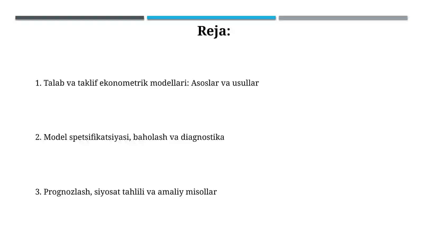 Mahsulotga talab va taklifning ekonometrik modellarini tuzish 2