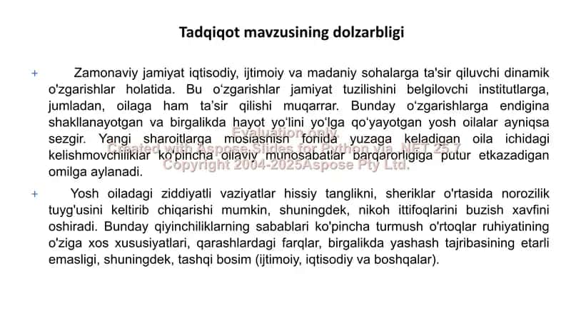 Zamonaviy yosh oilalardagi konfliktlarning psixologik xususiyatlari 2