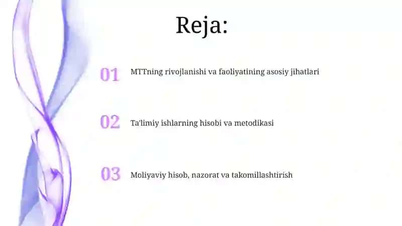 MTT ta'lim tarbiyasi ishlarini rivojlantirish va hisobga olish 2