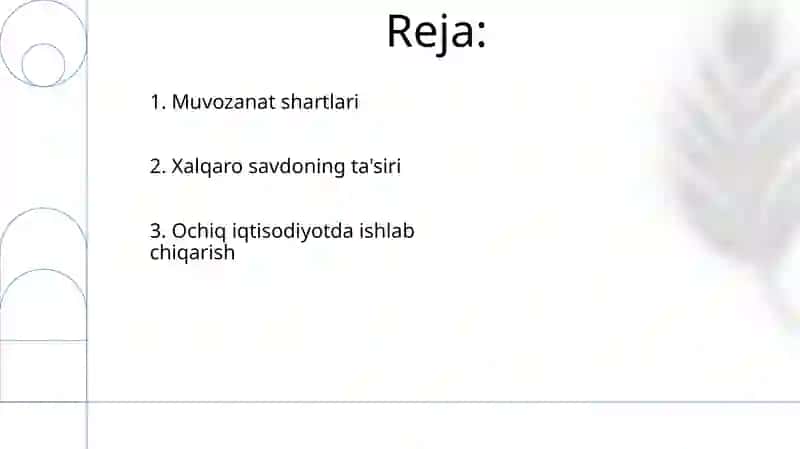 Ochiq iqtisodiyotda muvozanatning ishlab chiqarish hajmi 2