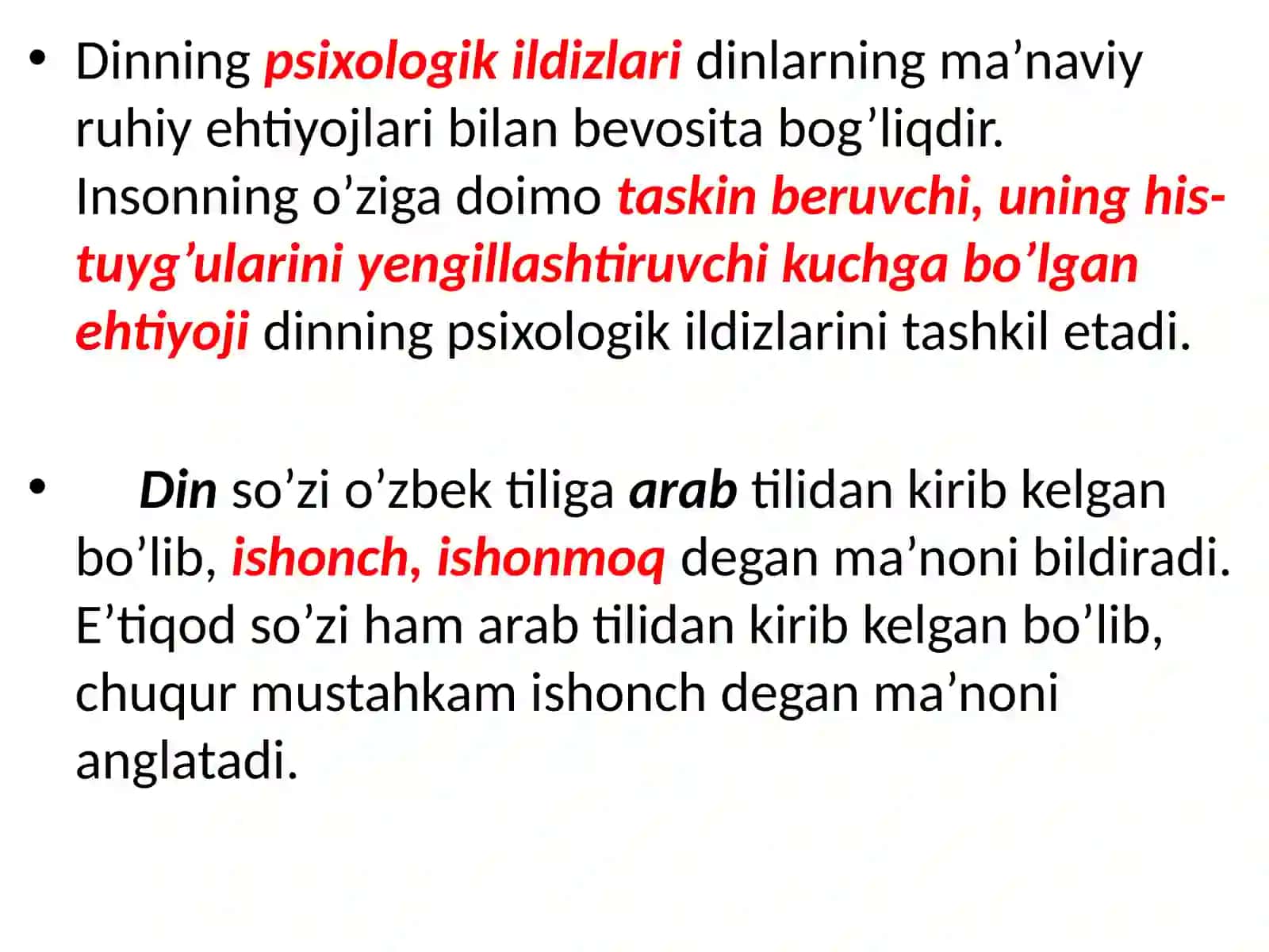 Din – ijtimoiy tarixiy etnik hodisa 2