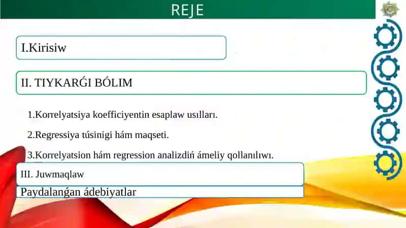 Korelyatsion hám regression analiz 2