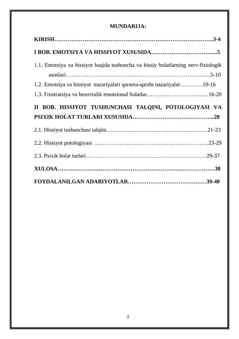 EMOTSIYA VA HISSIYOT HAQIDA TUSHUNCHA 2