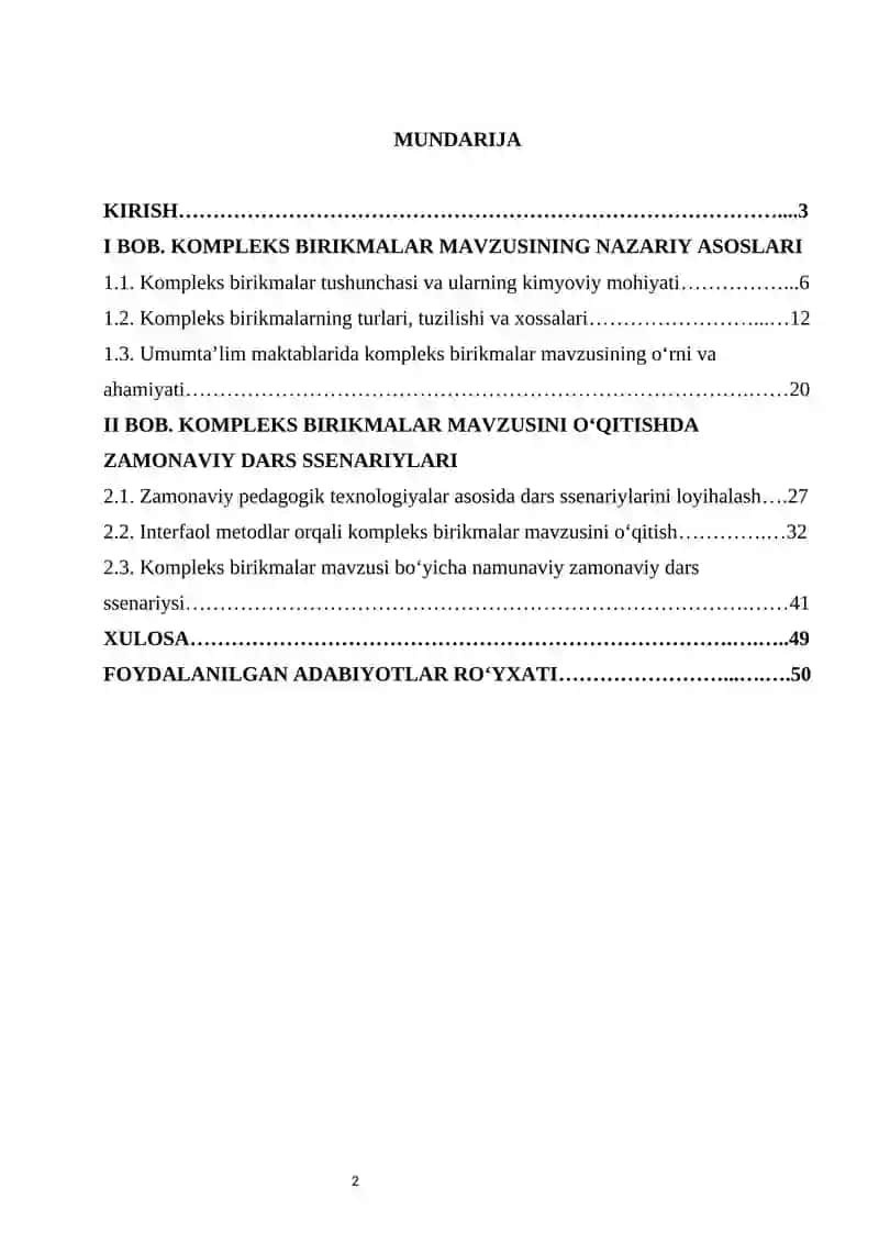 Kompleks birikmalar mavzusini o‘qitishda zamonaviy dars senariylarini tuzish 2