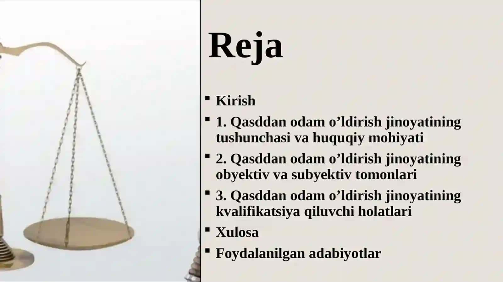 Qasddan odam o’ldirish jinoyatining huquqiy tahlili 2