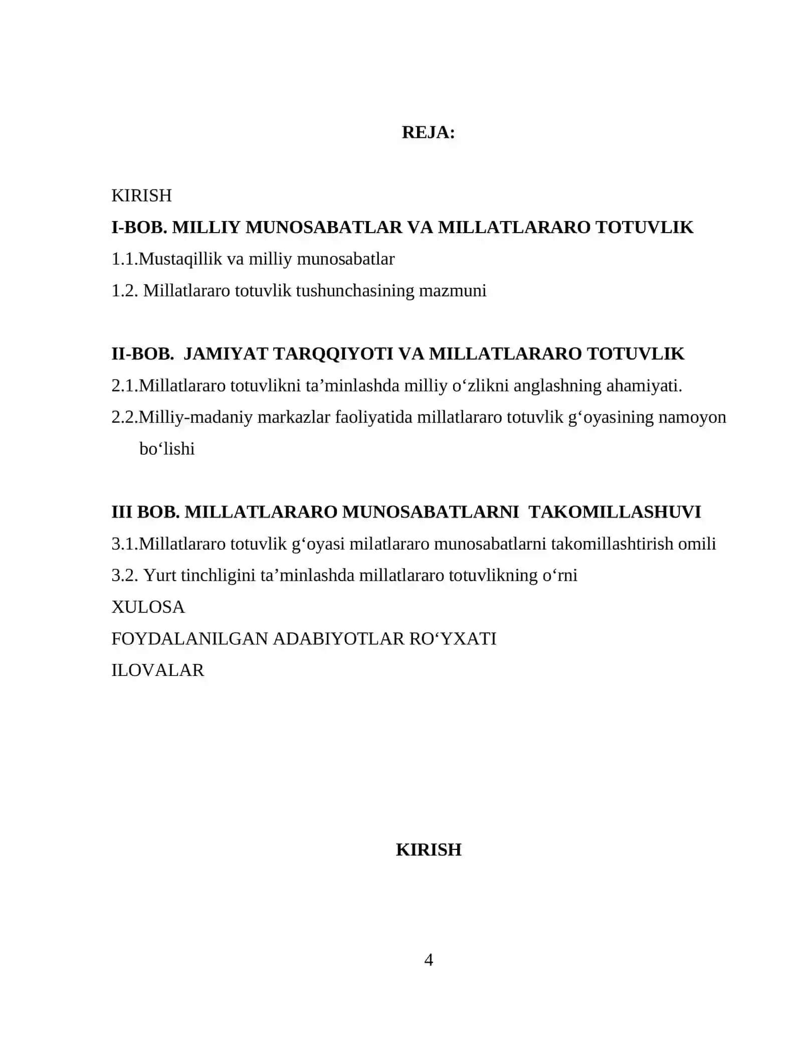 MILLATLARARO TOTUVLIK VA JAMIYAT TARAQQIYOTI 2