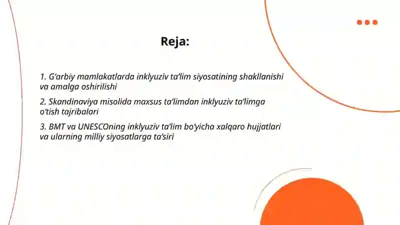 Inklyuziv taʼlimni rivojlantirishdagi xalqaro tajribalar 2