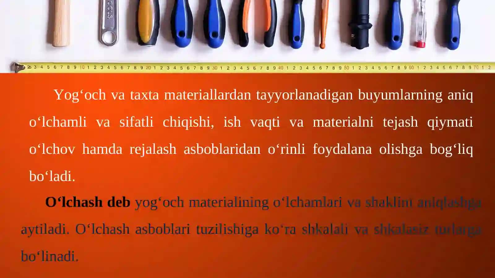 Yog‘och va taxta materiallardan tayyorlanadigan buyumlarning aniq o‘lchamli va sifatli chiqishi 2