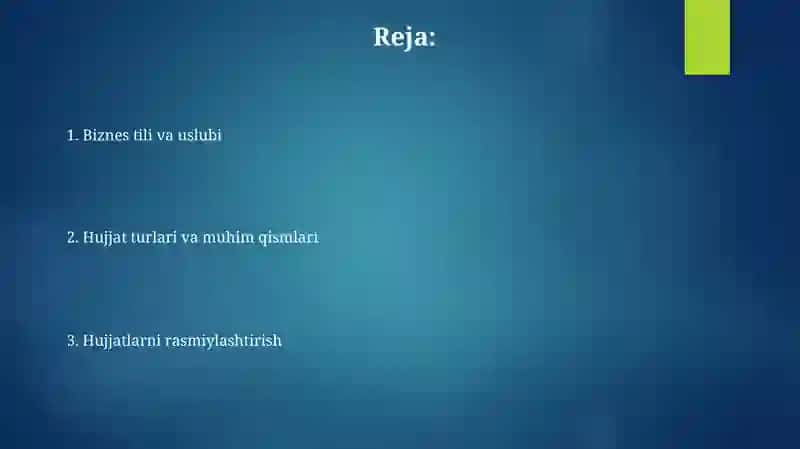 Ish yuritish tili va uslubi 2