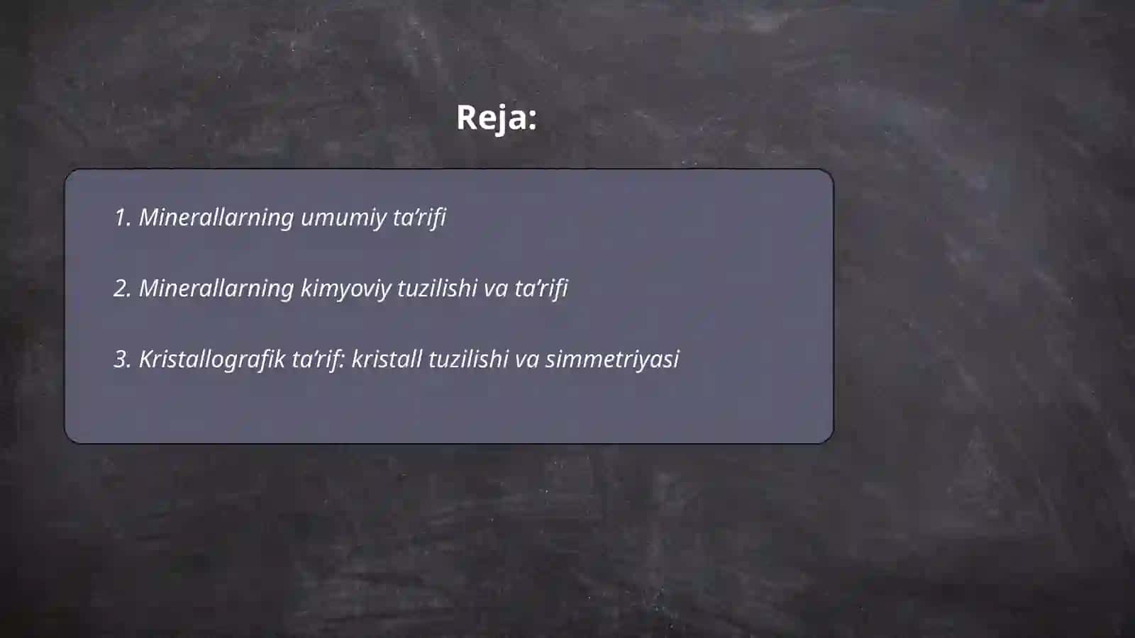 Minerallarning ta’rifi 2