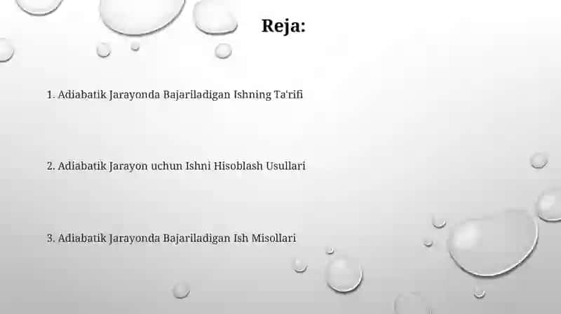 Adiabatik Jarayonni Modellash 2