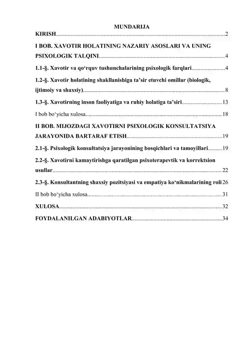 PSIXOLOG KONSULTANT TOMONIDAN MIJOZDAGI XAVOTIRNI KONSULTATSIYA QILISH 2