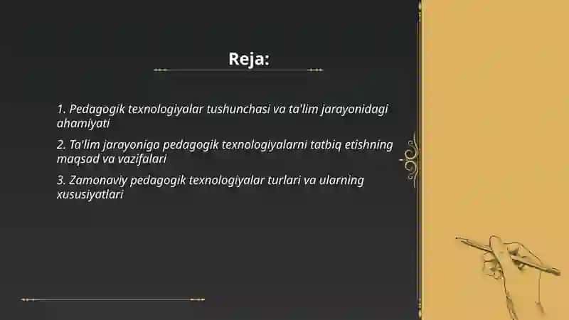 Pedagogik texnologiyalarni talim jarayoniga tatbiq etish zaruriyati 2