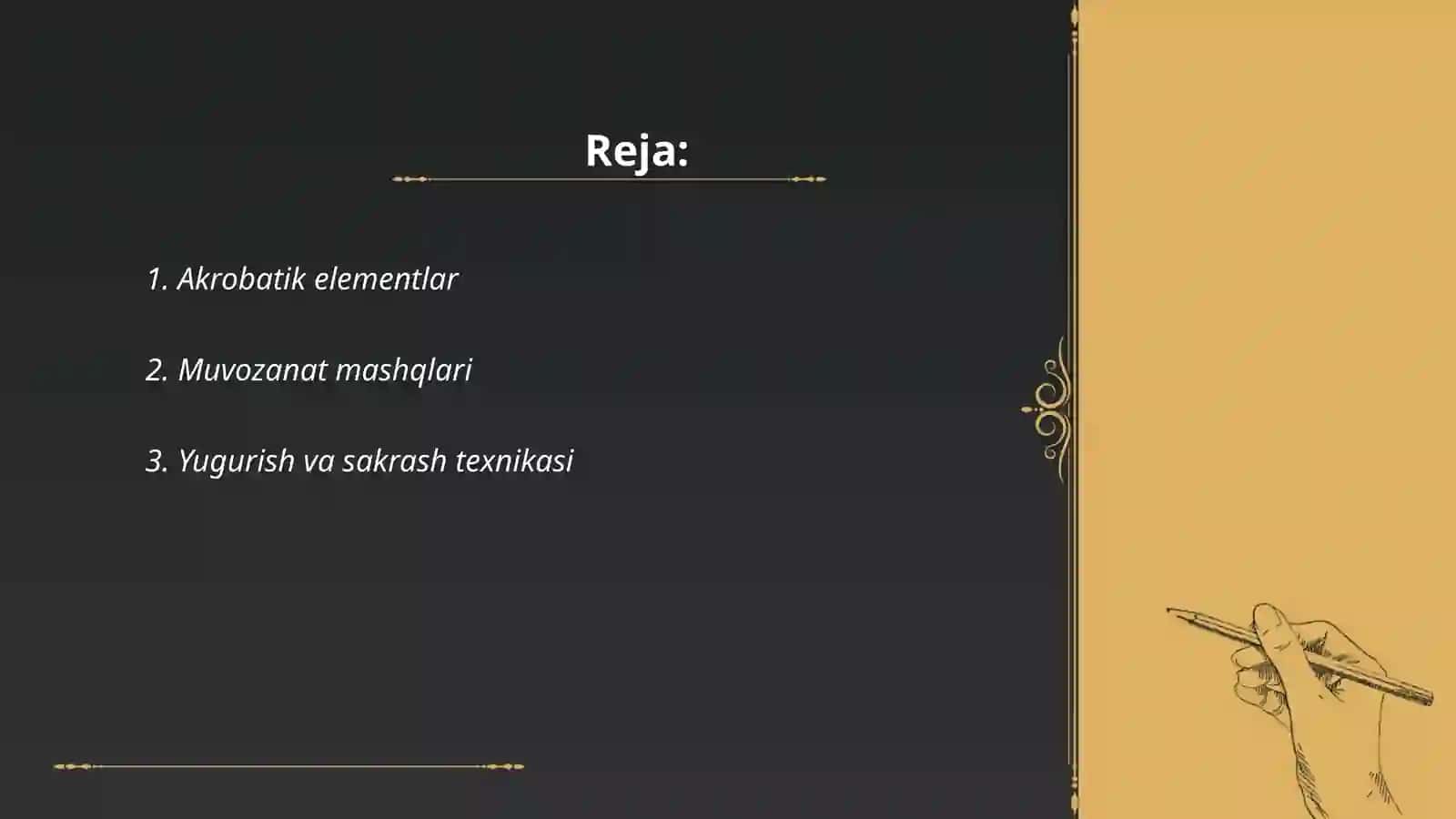 Gimnastika jihozlarida bajariladigan mashqlarning atamalari 2