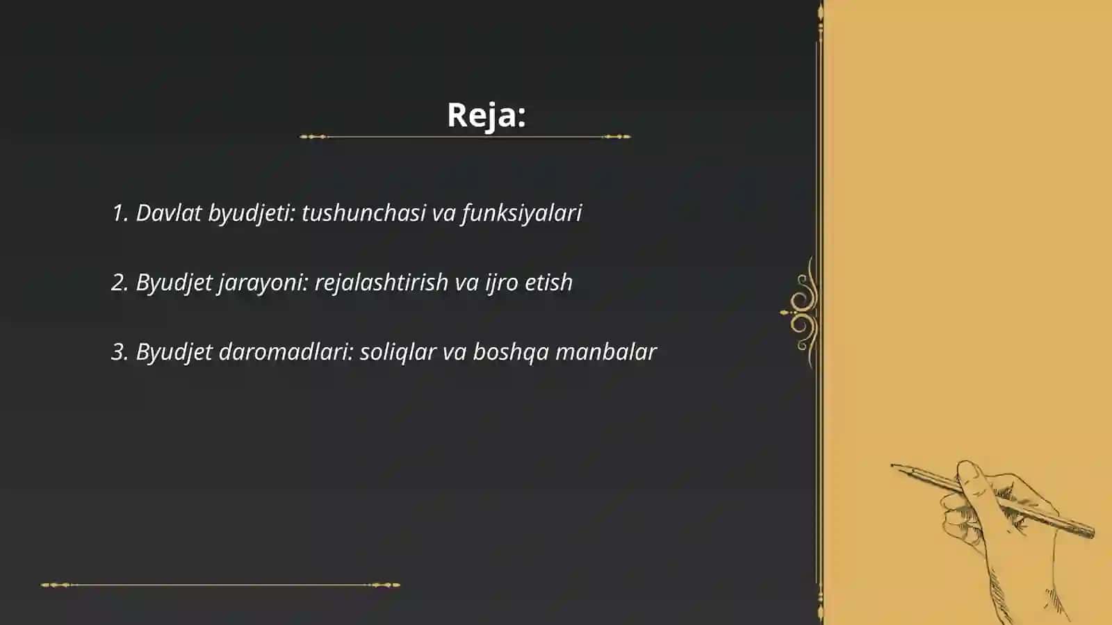 Davlat Byudjeti va Fiskal Siyosat 2