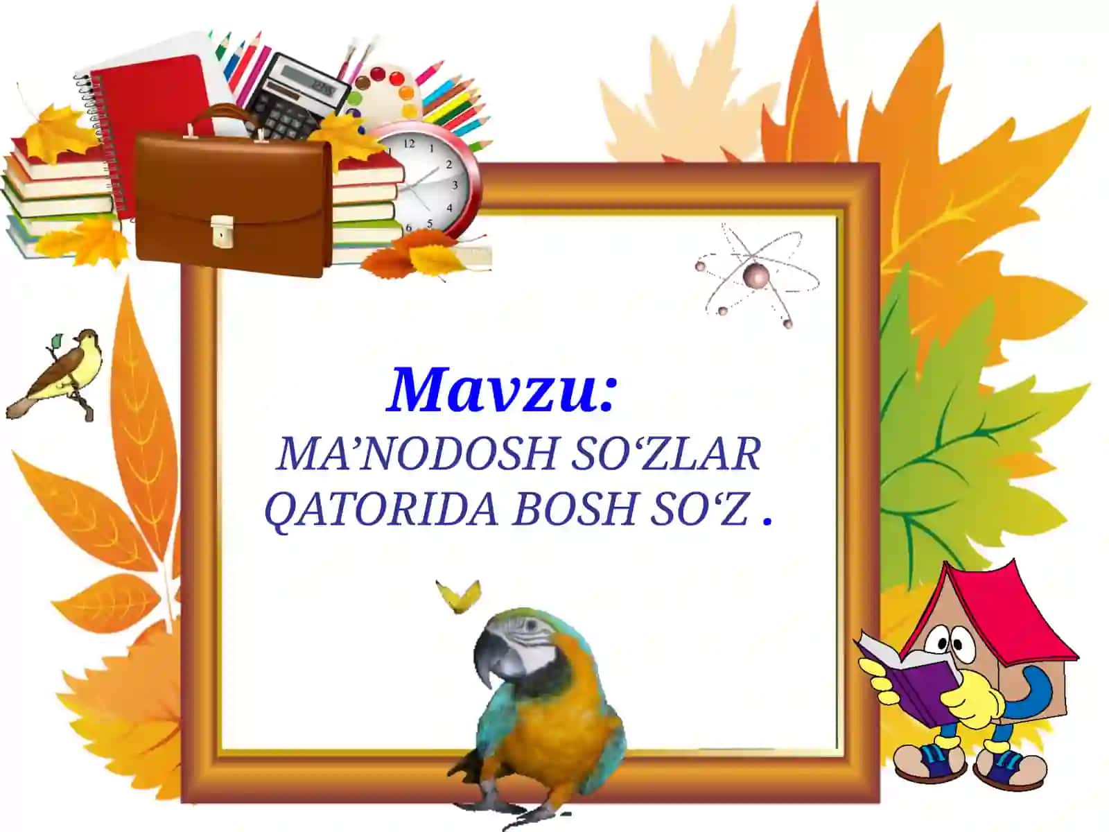 MA’NODOSH SO‘ZLAR QATORIDA BOSH SO‘Z 2