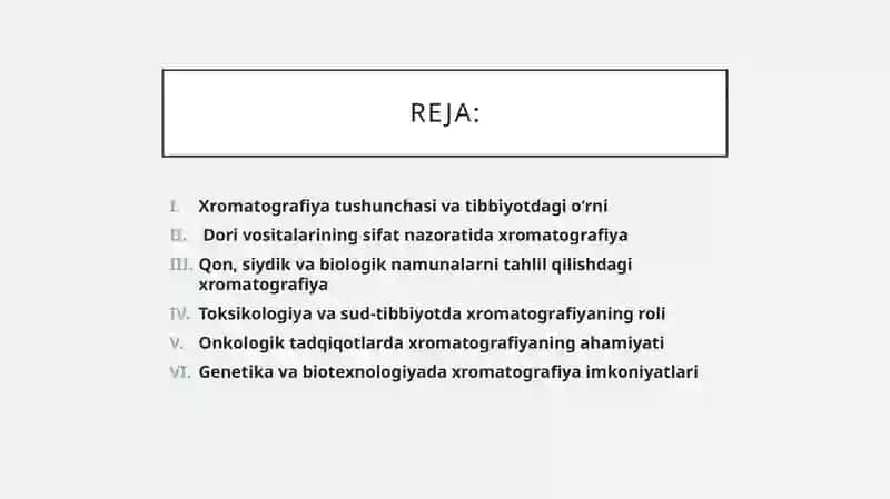 Xromatografiyaning Tibbiy Izlanishlardagi Imkoniyatlari 2