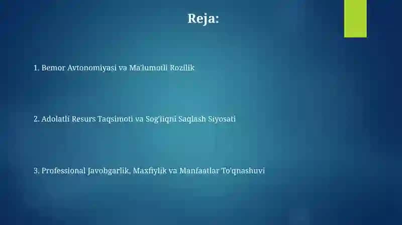 Fuqarolarga stomatologik yordam korsatishning etik jihatlari 2