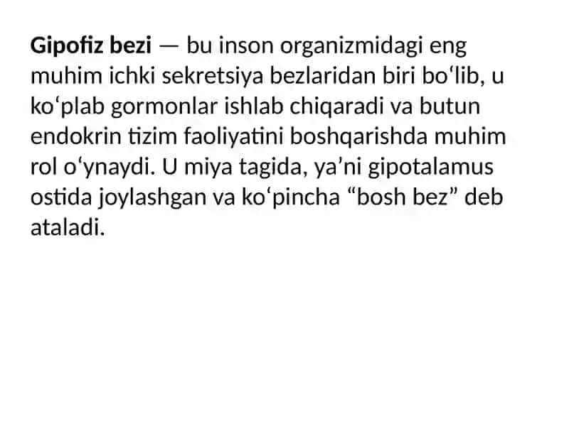 Gipofizbezi, qalqonsimonbez, buyrak ustibezlari asosiy kasalliklarining nurtashxisi 2