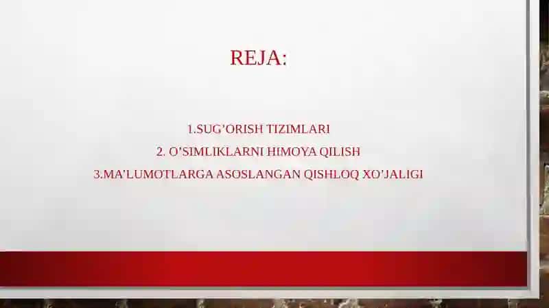 qishloq xo'jaligi yerlarining unumdorligini oshirishda zamonaviy tehnalogiyalardan foydalanish 2