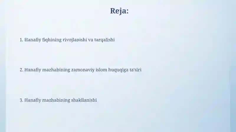 Xanafiyaning Islom fiqxi tarixidagi oʻrni 2